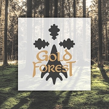 Logo Design Grafik Gold Forest