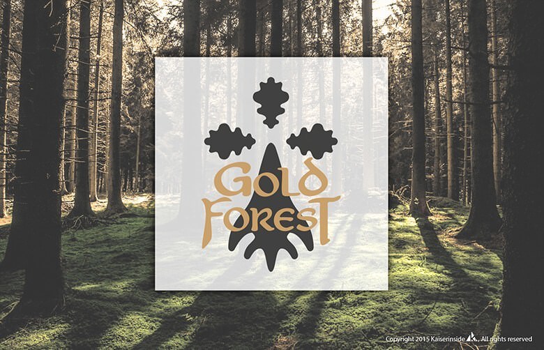 Logo Design Grafikdesign Gold Forest