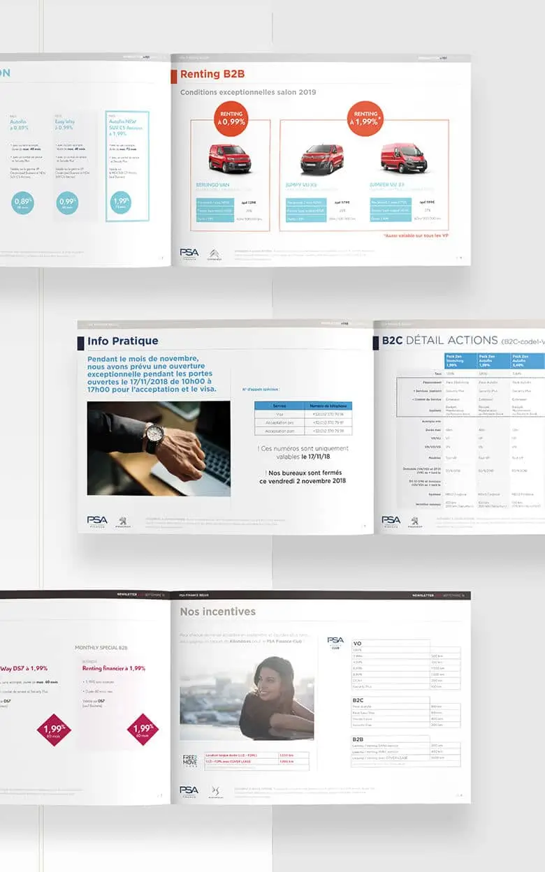 magazin design print PSA Finance