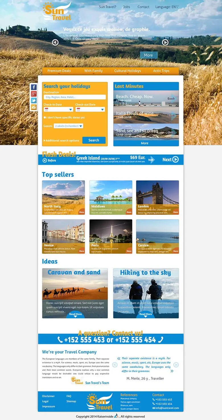 Webdesign Sun Travel